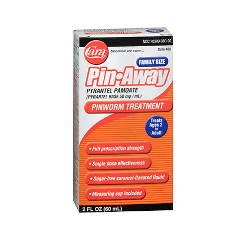 Cara, Cara Pin-Away Pinworm Treatment Liquid Caramel Flavored, 2 Oz