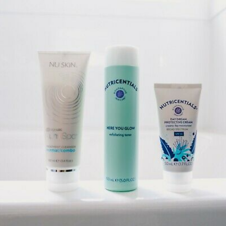 Nu Skin LumiSpa and Nutricentials Cleanser Cream Toner Pack of Three Normal NEW