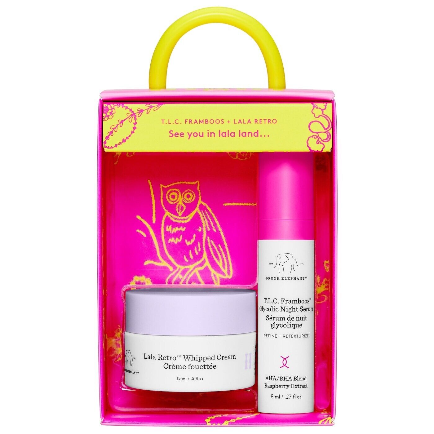 Drunk Elephant Call It A Night Glycolic Serum + Moisturizer Duo Calming 2pcs NEW