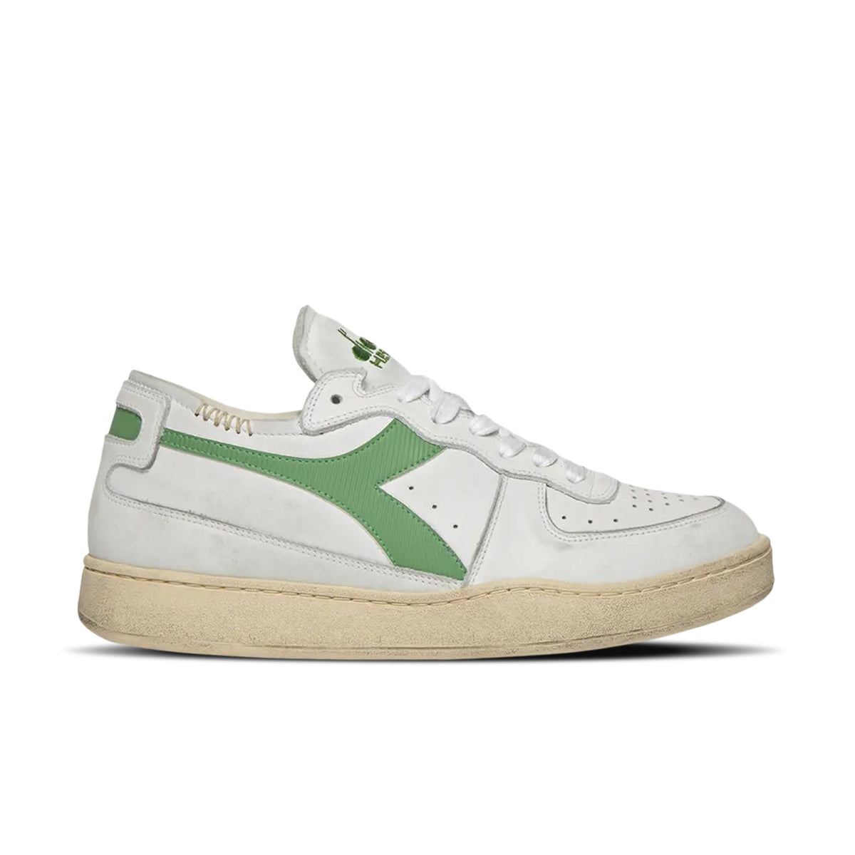 Diadora MI Basket Row Cut White Stone Green