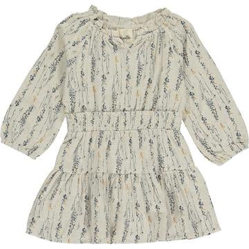 Vignette Willow Dress | Tan Twiggy Print