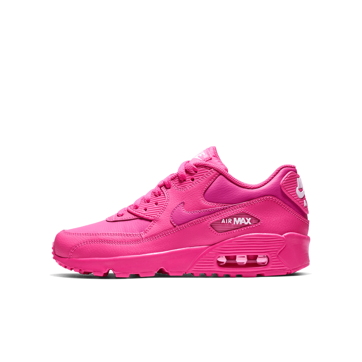 Girls Nike Air Max 90 Leather Laser Fuchsia
