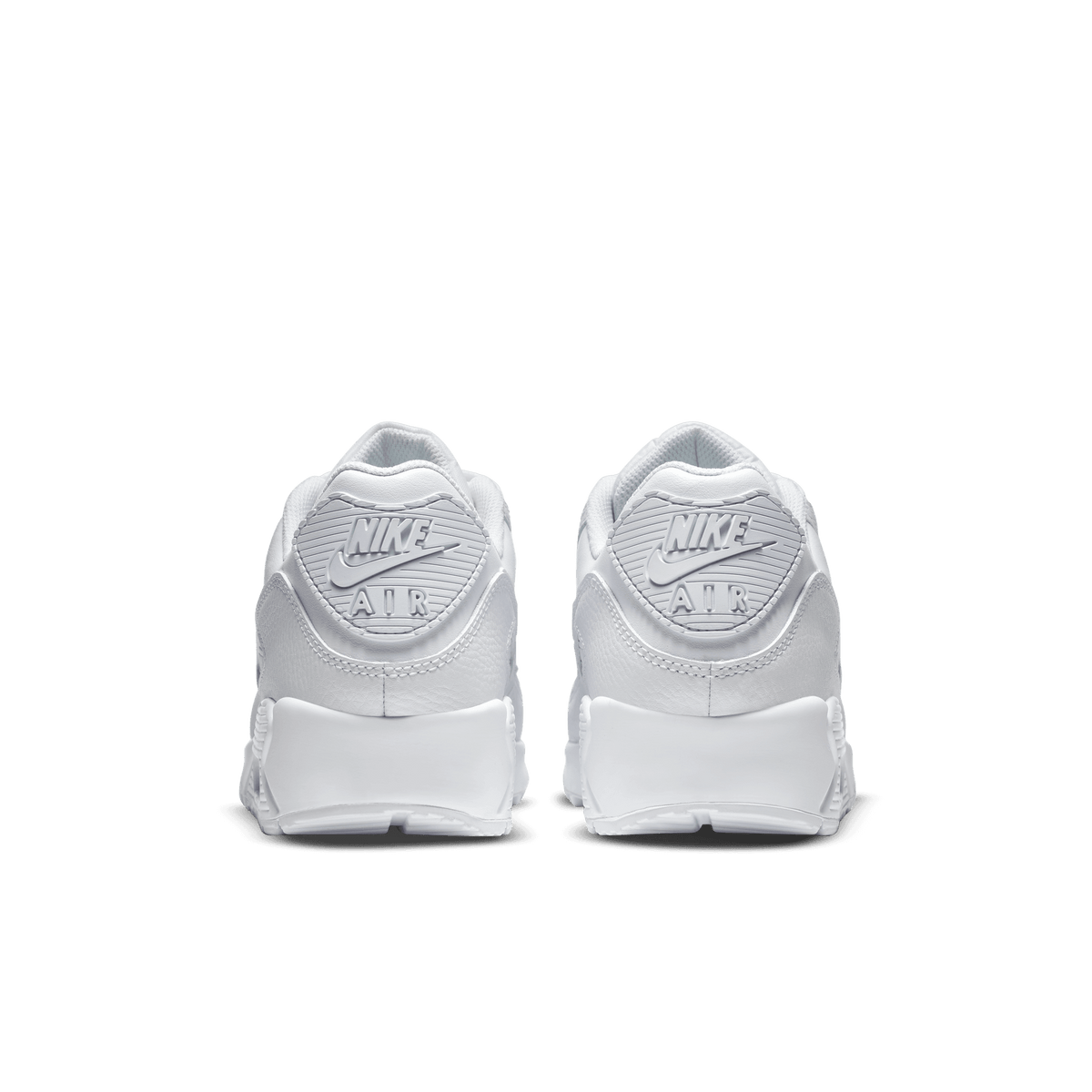 Mens Air Max 90 LTR Leather Triple White