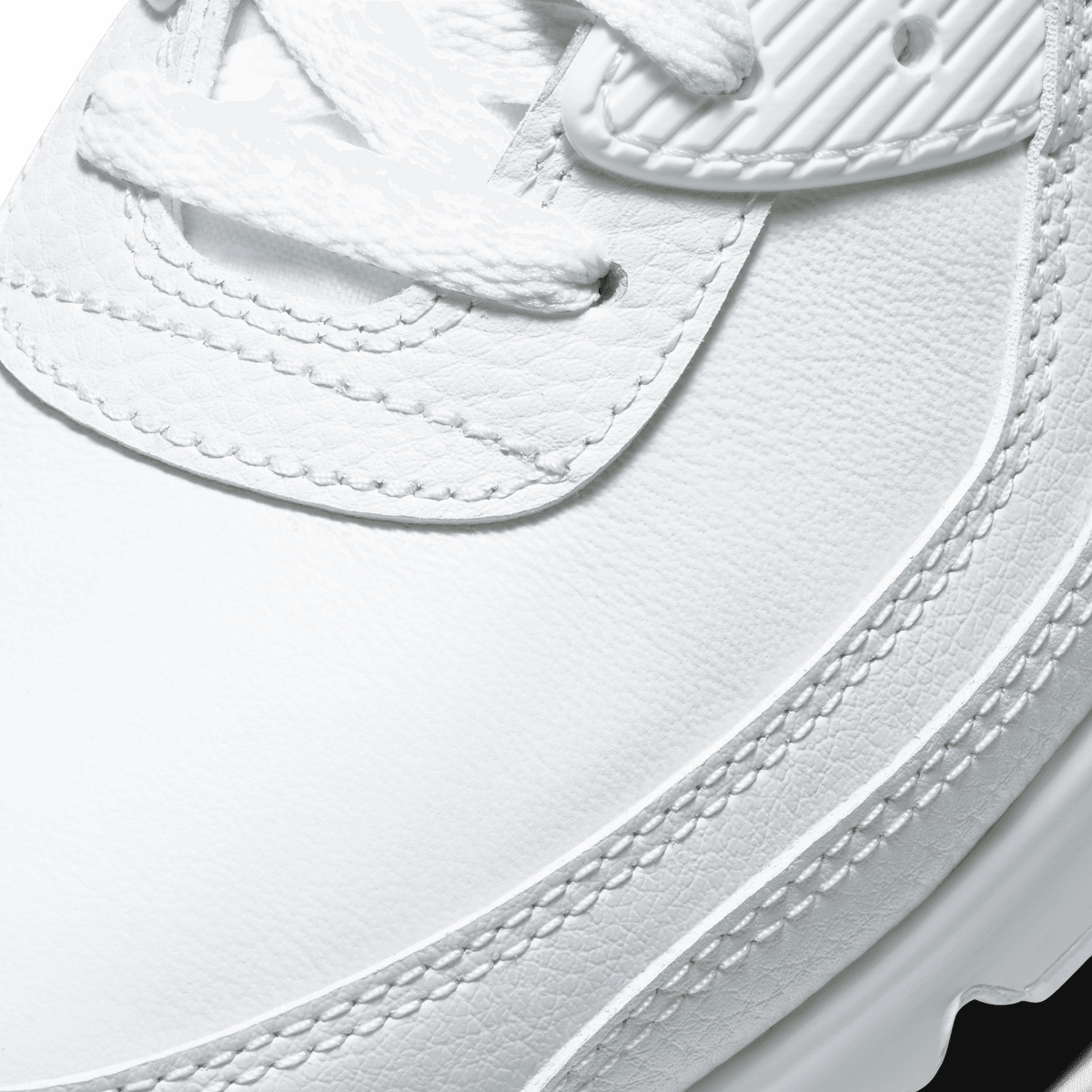 Mens Air Max 90 LTR Leather Triple White