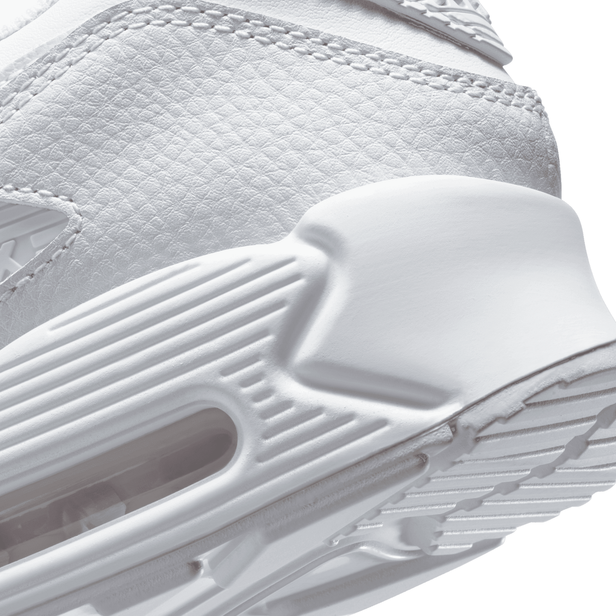 Mens Air Max 90 LTR Leather Triple White
