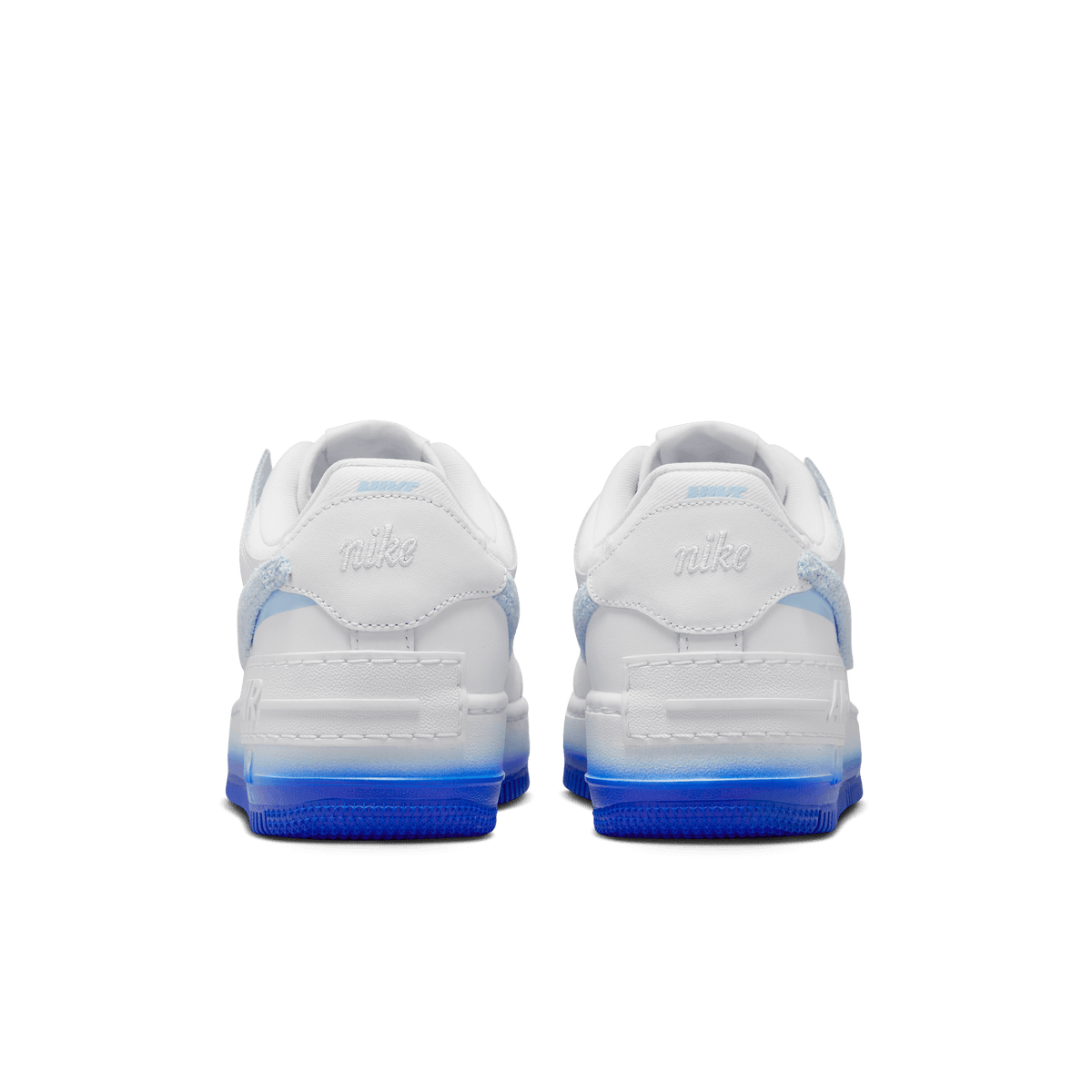 Womens Nike Air Force 1 Shadow Chenille Swoosh Blue Tint