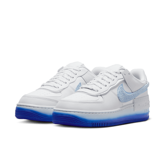 Womens Nike Air Force 1 Shadow Chenille Swoosh Blue Tint