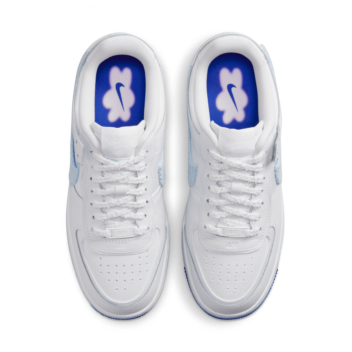 Womens Nike Air Force 1 Shadow Chenille Swoosh Blue Tint