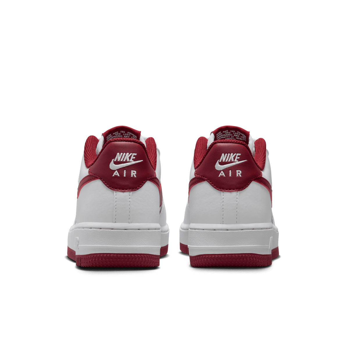 Big Kids Nike Air Force 1 White Team Red