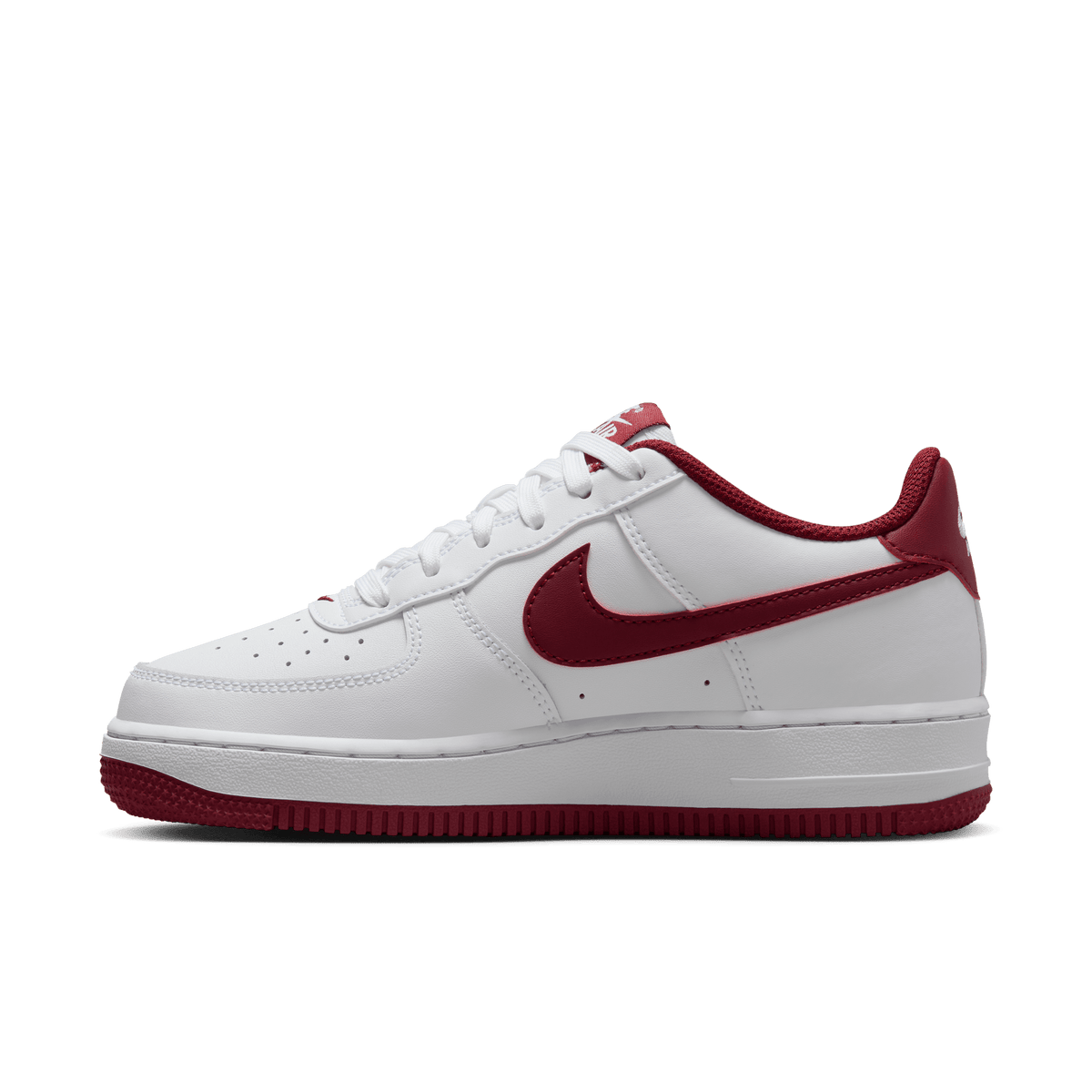 Big Kids Nike Air Force 1 White Team Red