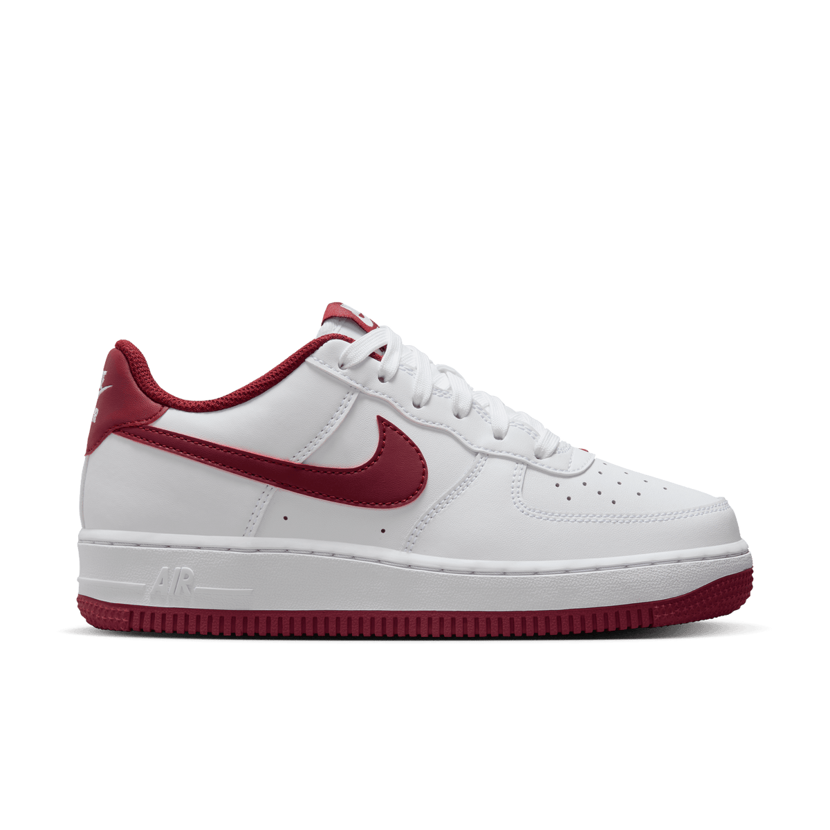 Big Kids Nike Air Force 1 White Team Red