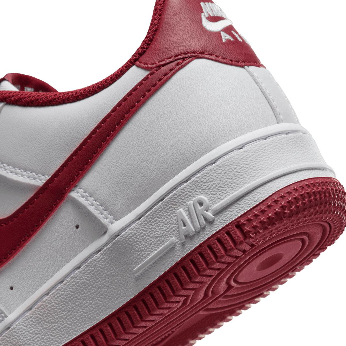 Big Kids Nike Air Force 1 White Team Red