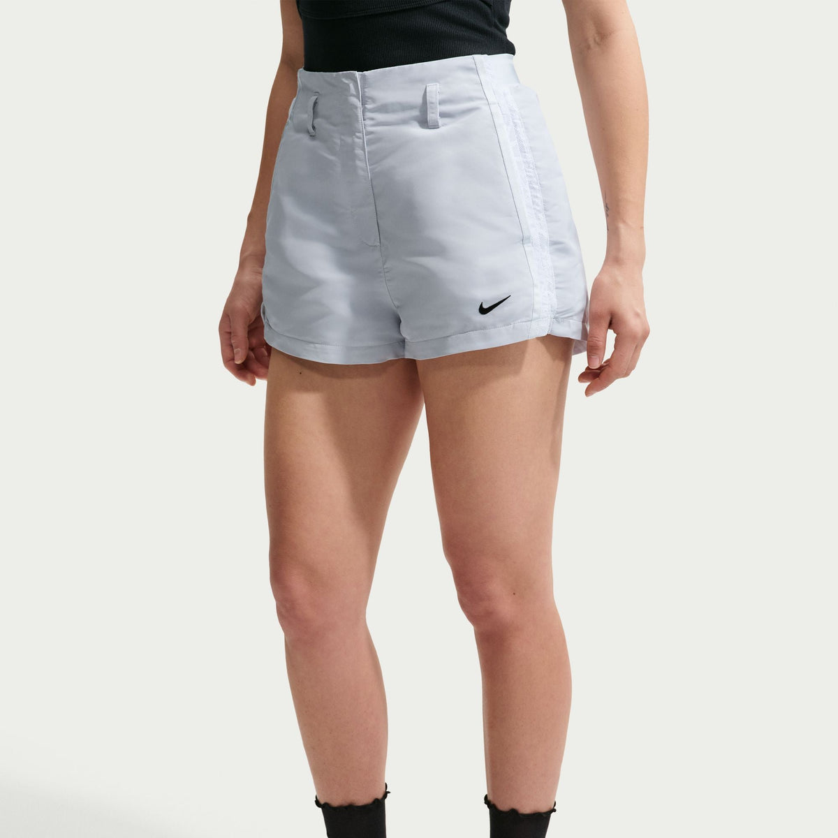Womens Nike High-Waisted 2 Shorts Pure Platinum