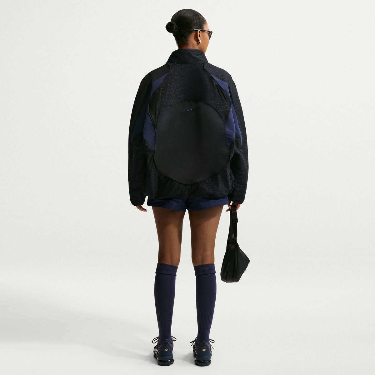 Womens Nike Oversized Lace Track Jacket Black