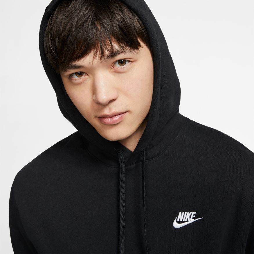 Mens Nike Sportswear Club Fleece Pullover Hoodie Black