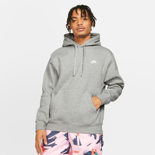 Mens Nike Sportswear Club Fleece Pullover Hoodie DK Grey Heather