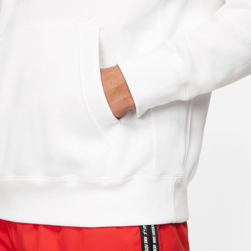 Mens Nike Sportswear Club Fleece Pullover Hoodie White Black