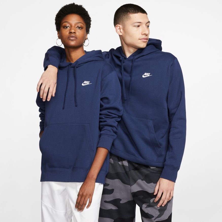 Mens Nike Sportswear Club Fleece Pullover Hoodie Midnight Navy
