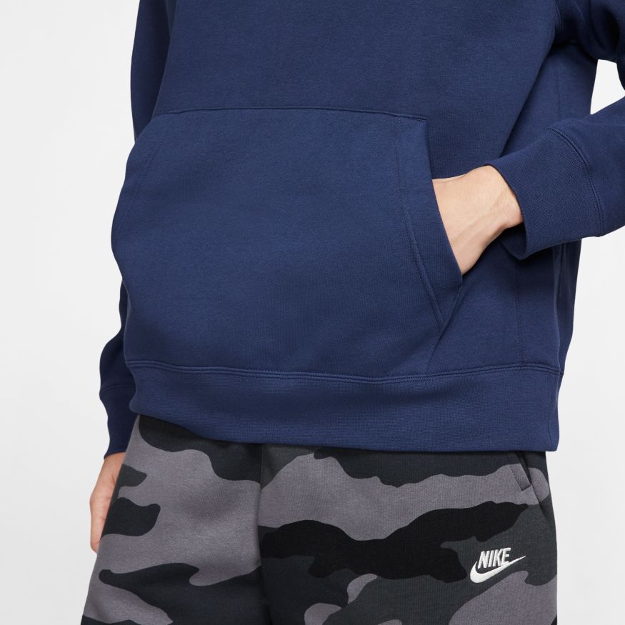 Mens Nike Sportswear Club Fleece Pullover Hoodie Midnight Navy