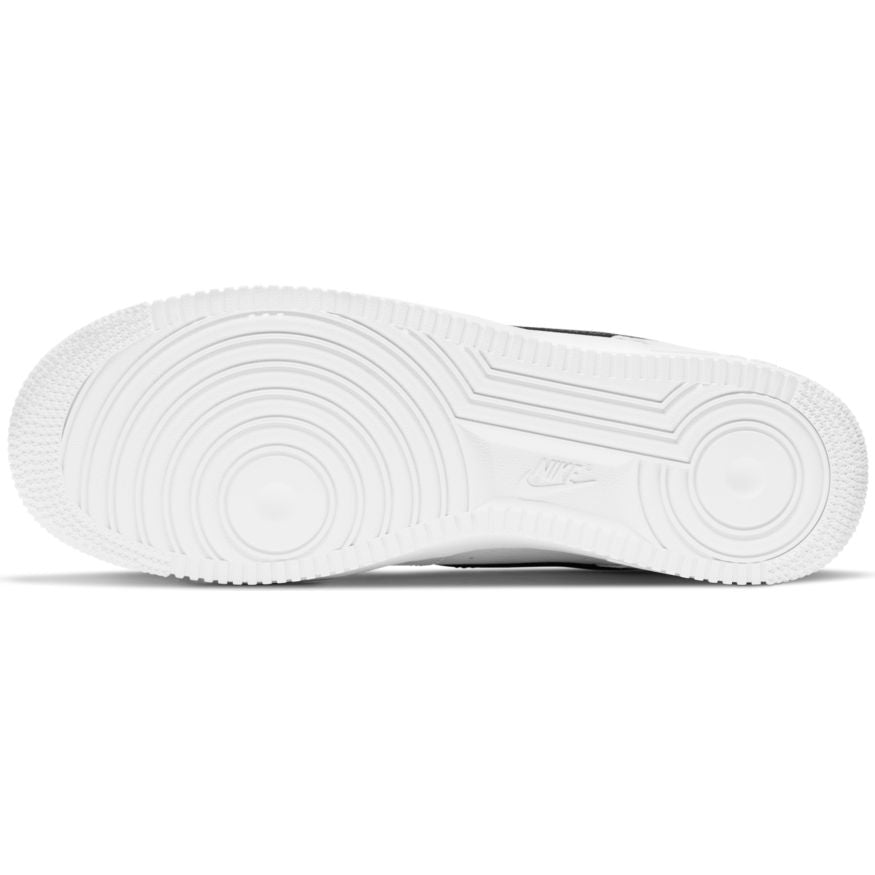 Mens Nike Air Force 1 07 White Black Pebbled Leather
