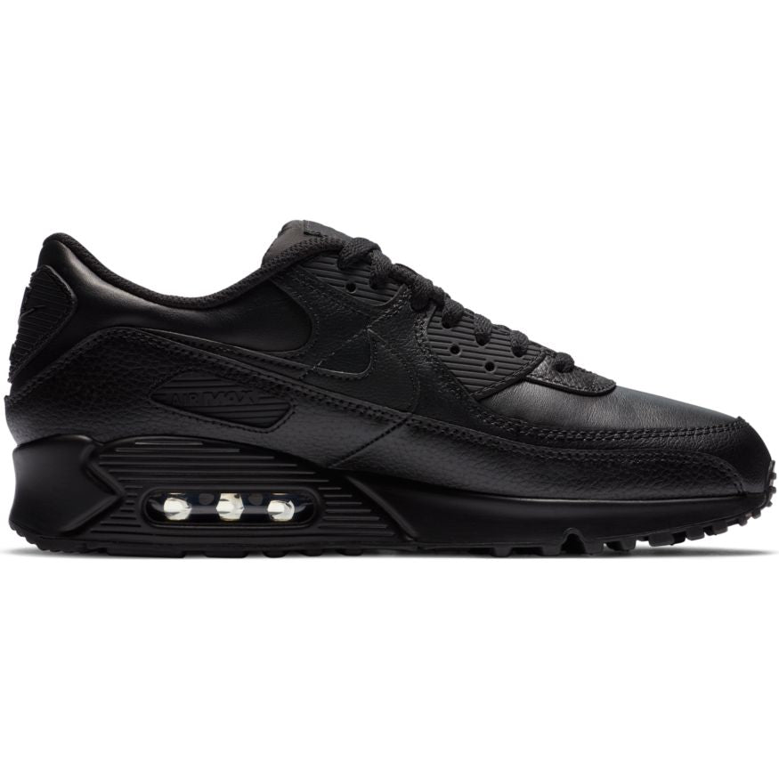 Mens Air Max 90 LTR Leather Triple Black