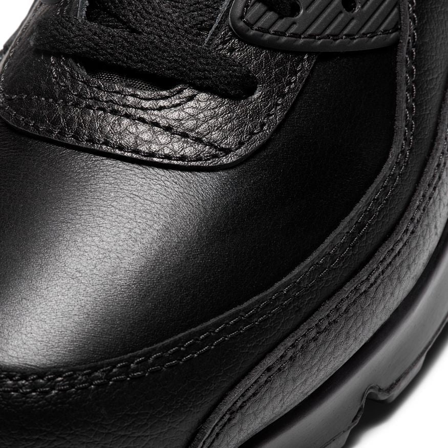 Mens Air Max 90 LTR Leather Triple Black