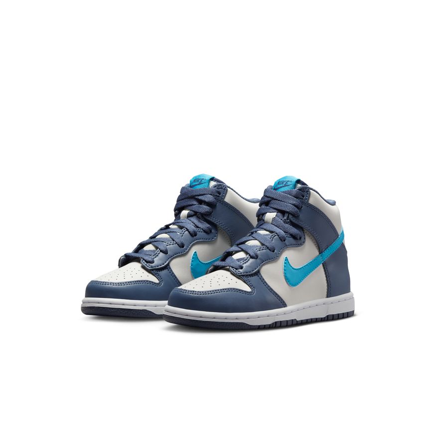 Little Kids Nike Dunk High Light Bone Diffused Blue