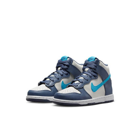 Little Kids Nike Dunk High Light Bone Diffused Blue