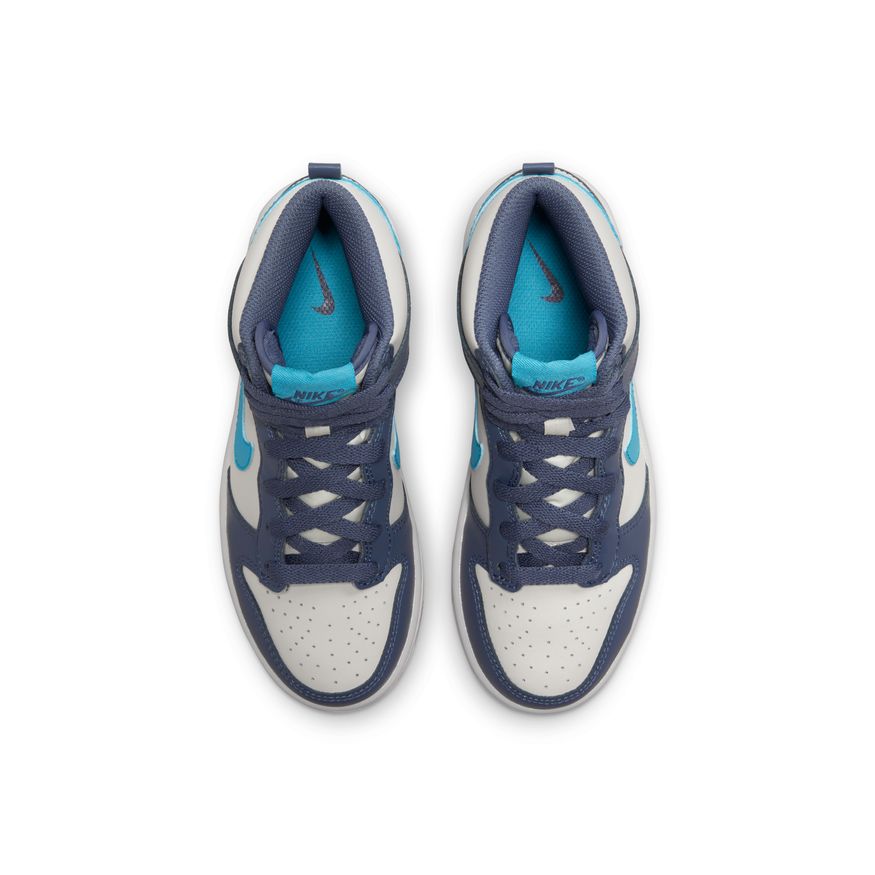 Little Kids Nike Dunk High Light Bone Diffused Blue