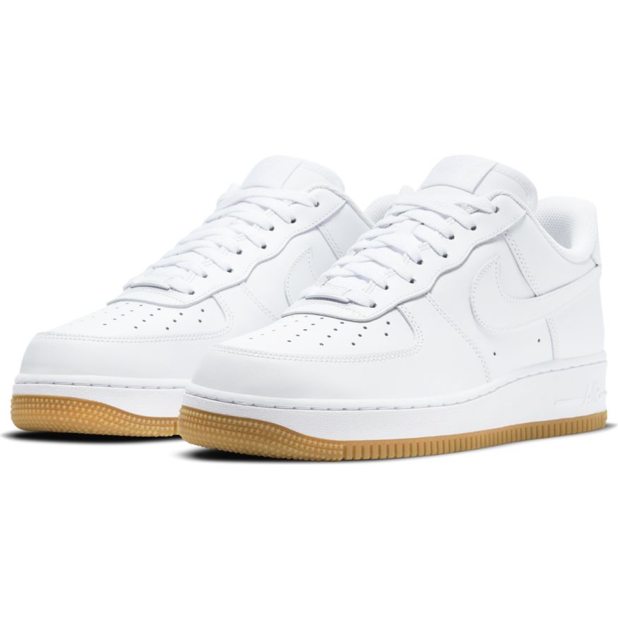 Mens Nike Air Force 1 07 White Gum Light Brown