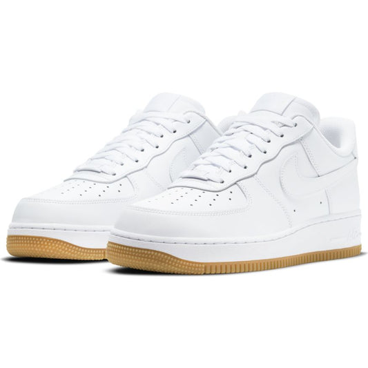 Mens Nike Air Force 1 07 White Gum Light Brown